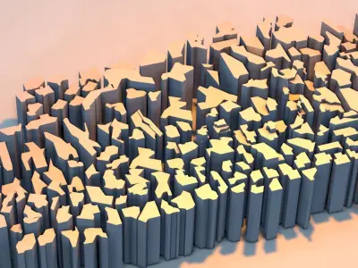 futuristic architecture set - 27 3D model