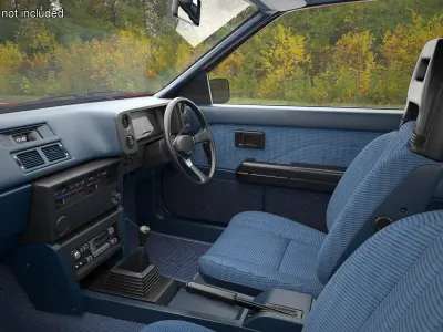  Toyota Sprinter Trueno AE86 Red Rigged for Maya 