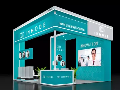 Booth Exhibition Stand Stall 6x6m Height 440cm 4 Open 3D model 3D model purchase