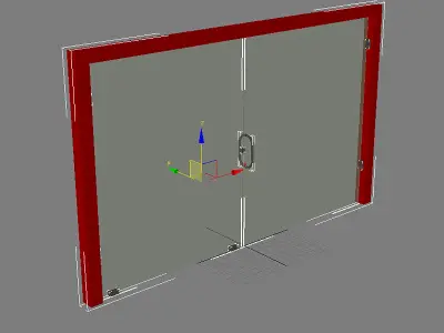 Glass door MAX 2011 Free 3D model