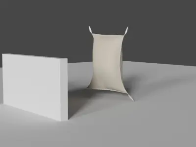 Animated Pillow Cushion for Physics Simulation Low-poly 3D model