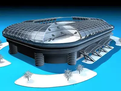 Soccer stadium 3D model