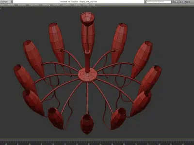 Lucio Chandelier low poly 3d model Low-poly 3D model