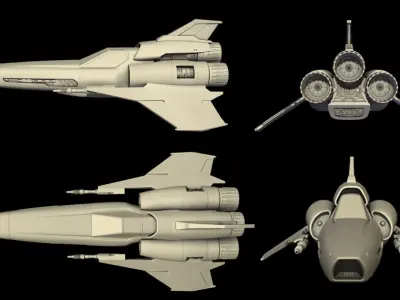 SCI-FI Starfighter Viper Mk2  3D model