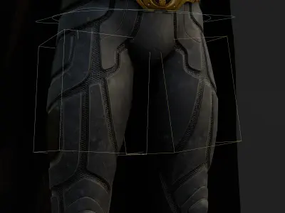 Dark Knight Batman 3D Model Rigged PBR Superhero FBX OBJ Blender Low-poly 3D model