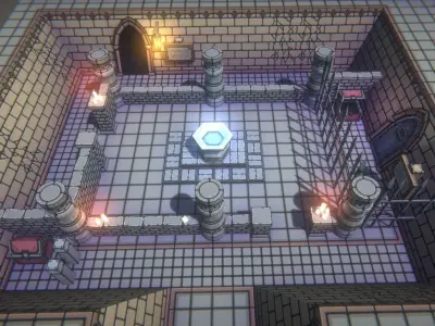 EnviroKit - THE GOTHIC TEMPLE - Retro Lowpoly Low-poly 3D model