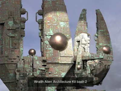 Alien Wraith Collection 1 3D Model Pack