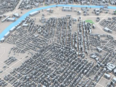 Nashville City Tennessee USA 3D model