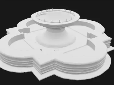 Ancient Stone Altar  Sacred Relic of Forgotten Rites 3D model