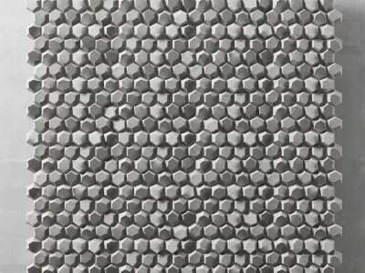 Panel decor hexagon 3D model