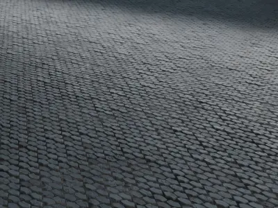 Wavy Stone Pavers Seamless PBR Material Texture