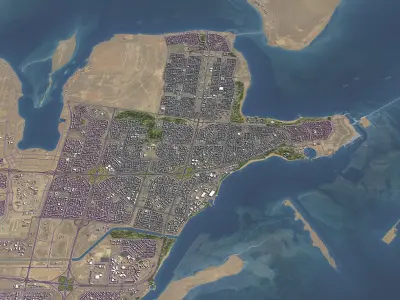 Jubail - Fanateer Beach Low-poly 3D model