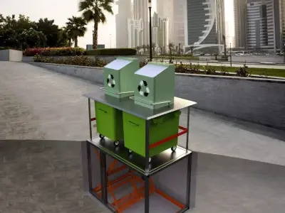 Underground Waste Bin  3D model