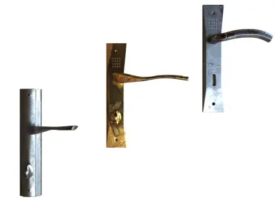 metalic door hanldels 3D model