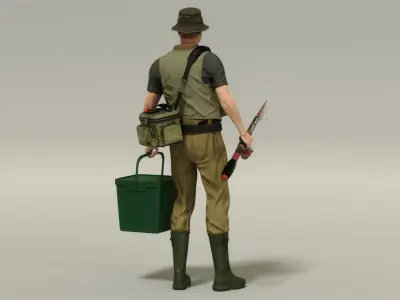  Male Fisherman Animated HQ 