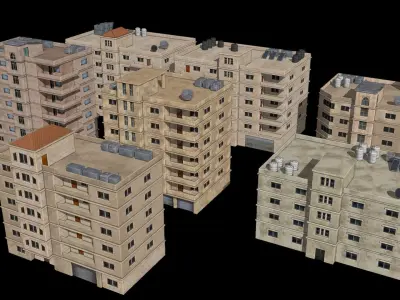 middle east buildings 4 3D model