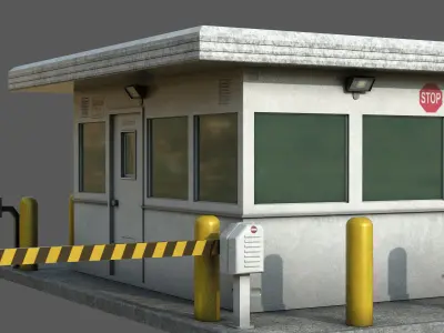 Guard Shack Low-poly 3D model