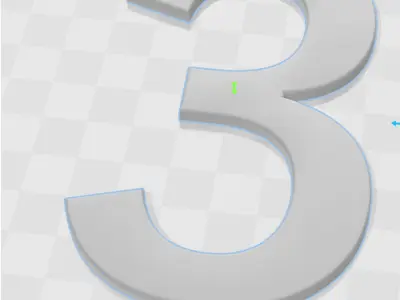 Number 3 3D print model