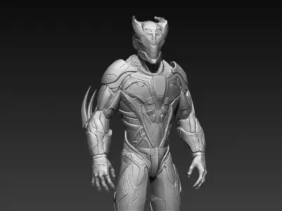Cyber Mutant Zbrush Concept Model 3D model