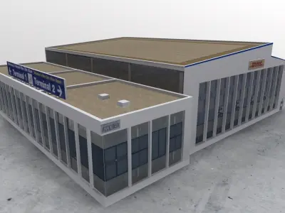 LFMN DHL Storage Low-poly 3D model