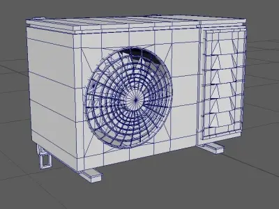 Air Conditioning Unit Low-poly 3D model