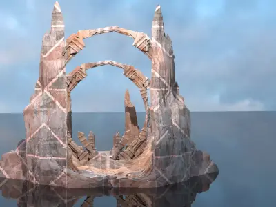 Al Khali Titan rock 3D model