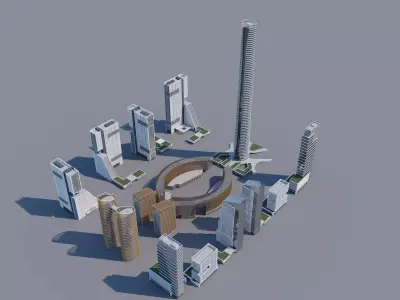 New Capital of Egypt the Central Business District 3D model