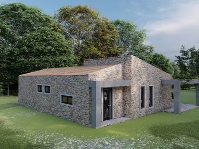 vacation house Low-poly 3D model