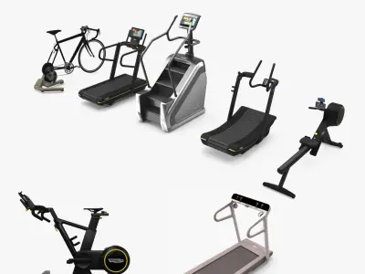  125 models Gyms Full set, TechnoGym: Cardio - Strength - Free Weight - Fitness Tools 