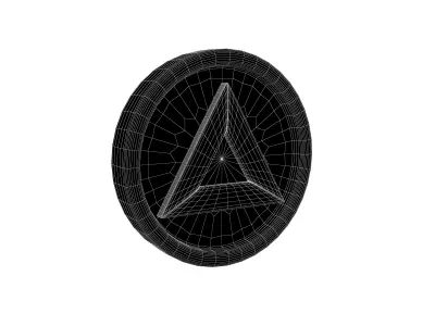 Cartoon Basic Attention Token v1 004 Low-poly 3D model