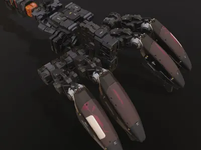 scifi-model535 sci - fi robot 3D model