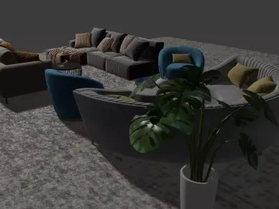 Sofa Pack high poly  Realistic Best Quality for unreal and unity Low-poly 3D model