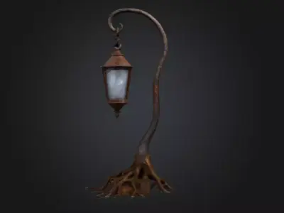 Rooted Lamp Low-poly 3D model