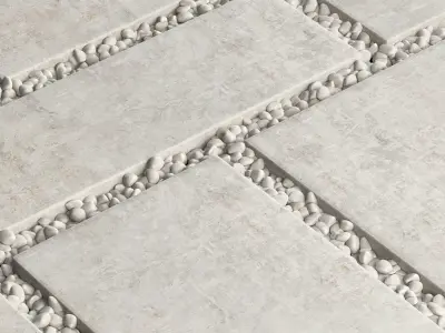 Paving tile pebble n8 3D model