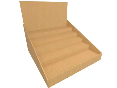 Product Display Stand Cardboard v2 001 Low-poly 3D model