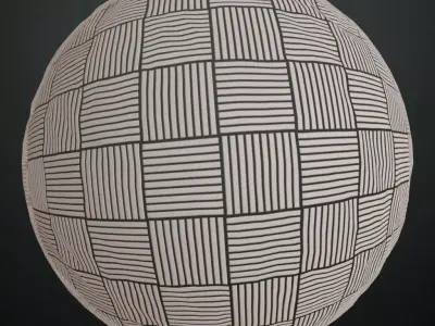 Stylized White Painted Basket Weave Wood PBR Texture