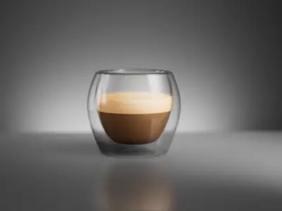double wall coffee glass 3D model