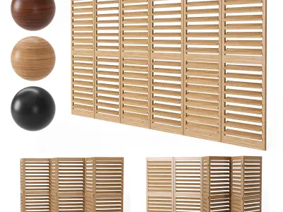 Wooden Curtain  3D model