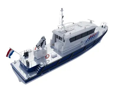 Politieboot P64 3D model