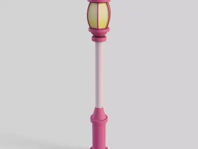 Cartoon Street Light 3 3D model