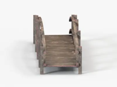 wood  bridge 2 Free low-poly 3D model