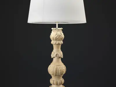 Wooden lampbase Noto 3D model