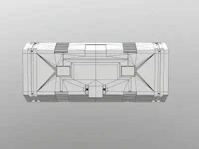 Sci-Fi Barrel 4 Low-poly 3D model