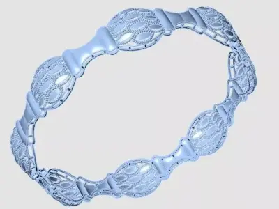 1181 Petal Link Elegance Bangle 10gm 3D print model