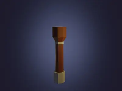 Torch  VR AR lowpoly 3d model Free low-poly 3D model