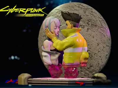 Figurine cyberpunk edgerunners 3D print model