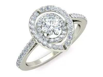 Women Ring  Render 3dm STL OBJ FBX Details 3D print model 80
