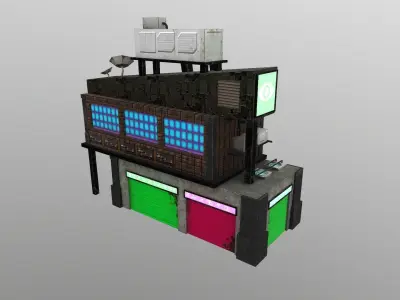 Cyberpunk City - Building 8 Low-poly 3D model