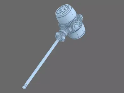Cyber Samurai Power Warhammer NOHAND 3D print model