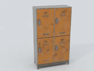 Old Locker Low-poly 3D model
